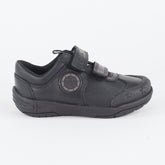 Boys Clarks Jetsky Fun Black Leather Double Strap School Walking Infant Shoes
