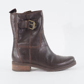 Womens Timberland Mont Chevalier Biker A1SLS Brown Leather Zip Side Casual Boots