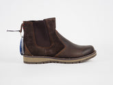 Boys Timberland EK A17G7 Dark Brown Leather Zip Up Casual Winter Chelsea Boots