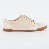 Womens Timberland EK Northport 3963R Light Beige Canvas Lace Up Low Casual Shoes