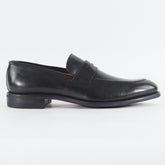 Mens John White Stamford Black Leather Slip On Formal Walking Shoes