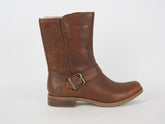 Womens Timberland Savin Hill A122X Brown Leather Casual Side Zip Mid Calf Boots