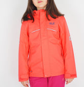 Girls Jack Wolfskin Topaz Texapore 1604772 Hot Coral Waterproof Jacket