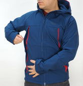 Mens Jack Wolfskin Sportiv Softshell 1306281 Dark Indigo Zip Up Windproof Jacket