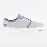 Mens Timberland Newport Bay A16F1 Light Grey Canvas Lace Up Low Top Casual Shoes