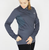 Womens Jack Wolfskin Half Zip 1804601 Ebony Breathable Longsleeve Active Shirt