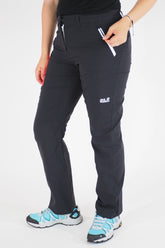 Womens Jack Wolfskin Prohike 1506141 Black Windproof Stretch Hiking Trousers