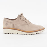 Womens Timberland Ellis Street A1RG9 Light Grey Leather Lace Up Casual Shoes