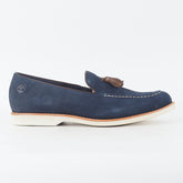 Mens Timberland Stormlite Tassel 9014B Navy Blue Leather Slip On Casual Shoes