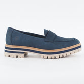 Womens Timberland London Square A2AJS Navy Blue Nubuck Slip On Casual Shoes