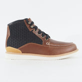 Mens Timberland Newmarket A17A3 Brown / Black Leather Fabric Lace Up Boots