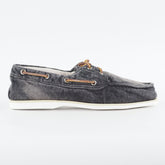 Mens Timberland Classic 6751B Grey Denim Lace Up Casual Boat Shoes
