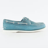 Mens Timberland Classic 2 Eye 29596 Teal Leather Lace Up Casual Boat Shoes