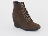 Womens Timberland EK Mariden 8447R Brown Leather Platform Shoes Chukka Boots