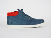 Boys Timberland Groveton A18KV Navy Leather Zip Up Chukka Boots