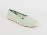 Womens Timberland Casco Bay Canvas A1AFE Mint Green Textile Slip On Canvas Shoes