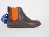 Boys Timberland Groveton A18OK Mulch Brown Leather Zip Up Chelsea Boots