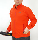 Mens Jack Wolfskin Transitive Nanuk 1702851 Bright Pumpkin Light Hiking Jacket