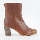 Womens Timberland Atlantic Heights A16D1 Medium Brown Zip Up Heeled Mid Boots