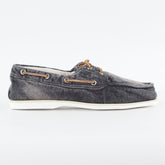 Mens Timberland Classic 6751B Grey Denim Lace Up Casual Boat Shoes