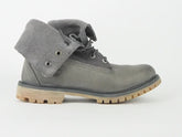 Womens Timberland Roll Top 8308A Grey Leather Lace Up Boots