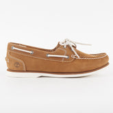 Womens Timberland Classic 8274R Medium Brown Nubuck Leather Lace Up Boat Shoes