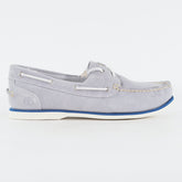 Womens Timberland EK Classic 8437B Medium Grey Leather Lace Up Casual Boat Shoes