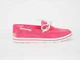 Womens Timberland Casco Bay 8850R Pink Leather Espadrilles Casual Boat Shoes