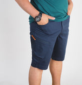 Mens Jack Wolfskin 1502831 Night Blue Casual Light Summer 3 Quarter Shorts