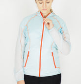 Womens Jack Wolfskin Namib 5006121 Semitransparent Blue Zip Up Asian Fit Jacket