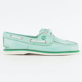 Mens Timberland Classic 2 Eyed A13NZ Mint Green Leather Laced Casual Boat Shoes