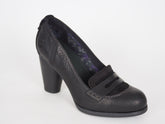 Womens Timberland Nevali 19616 Black Leather Slip On Heeled Loafers