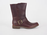 Womens Timberland Savin Hill A122M Burgundy Leather Side Zip Mid Winter Boots