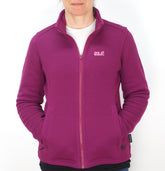 Womens Jack Wolfskin Kinga 5018701 Wild Berry Zip Up Warm Fleece Sweatshirt