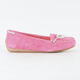 Womens Timberland Caska Moc 27605 Medium Pink Leather Slip On Casual Shoes