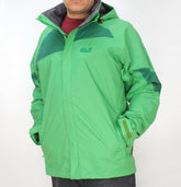 Mens Jack Wolfskin 5006531 Zip Up Seagrass Green Warm Waterproof Hiking Jacket