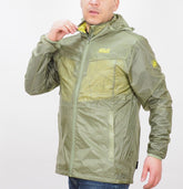 Mens Jack Wolfskin 3 in 1 Windshell 5010591 Khaki Light Windbreaker Jacket
