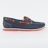Womens Timberland Classic 8865R Navy Blue Leather Lace Up Casual Boat Shoes