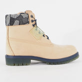 Mens Timberland 6 Inch Premium A1GEB Beige Leather Lace Up Casual Walking Boots
