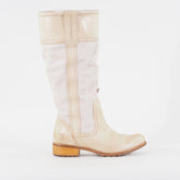 Womens Timberland Brogue 11621 Leather Fabric Pull On Tall Boots UK 7 / EU 40