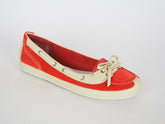 Womens Timberland EK Boothbay 3912R Red Suede Leather Slip On Boat Shoes