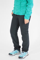 Womens Jack Wolfskin 5007661 Black Warm Windproof Belted Stretch Hiking Trousers