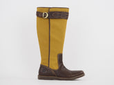 Womens Timberland Cabot 24658 Mustard / Brown Leather Side Zip Tall Winter Boots