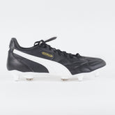 Mens Puma King Cup Leather Changeable Studs Black White Football Boots