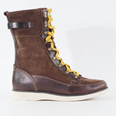 Womens Timberland Brattle Tall 18655 Dark Brown Leather Lace Up Mid Casual Boots