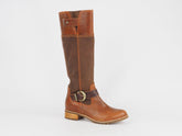 Womens Timberland Bethel 26639 Brown Leather Pull On Shoes Winter Tall Boots