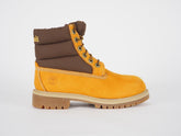 Boys Timberland 6 Inch Quilted 1770R Wheat Leather Fabric Lace Up Chukka Boots
