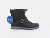 Boys Timberland KidderHill A19X5 Black Leather Zip Up Warm Winter Ankle Boots