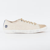 Mens Timberland EK Glastenbury 9044B Beige Canvas Lace Up Low Top Casual Shoes