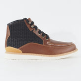 Mens Timberland Newmarket A17A3 Warm Brown / Black Leather Lace Up Casual Boots